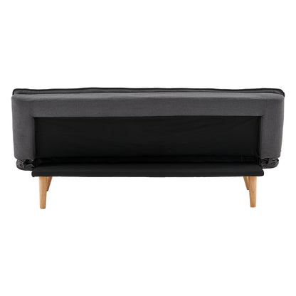 Sarantino 3 Seater Linen Sofa Bed Couch Lounge Futon - Dark Grey-Furniture &gt; Sofas-PEROZ Accessories
