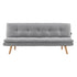 Sarantino 3 Seater Linen Couch Sofa Bed Lounge Futon - Light Grey-Furniture > Sofas-PEROZ Accessories