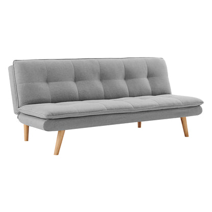 Sarantino 3 Seater Linen Couch Sofa Bed Lounge Futon - Light Grey-Furniture &gt; Sofas-PEROZ Accessories