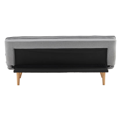 Sarantino 3 Seater Linen Couch Sofa Bed Lounge Futon - Light Grey-Furniture &gt; Sofas-PEROZ Accessories