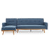 Sarantino 3-Seater Corner Sofa Bed with Chaise Lounge - Blue-Furniture > Sofas-PEROZ Accessories