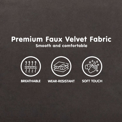 Sarantino Faux Velvet Sofa Bed Couch Furniture Lounge Suite - Black-Furniture &gt; Sofas-PEROZ Accessories