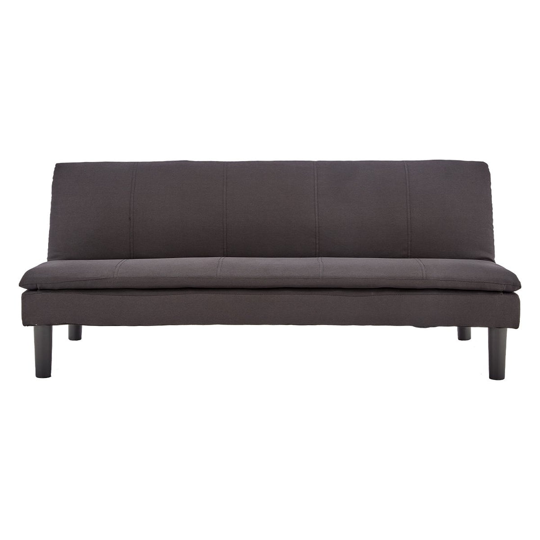 Sarantino 3 Seater Modular Faux Linen Fabric Sofa Bed Couch - Black-Furniture &gt; Sofas-PEROZ Accessories