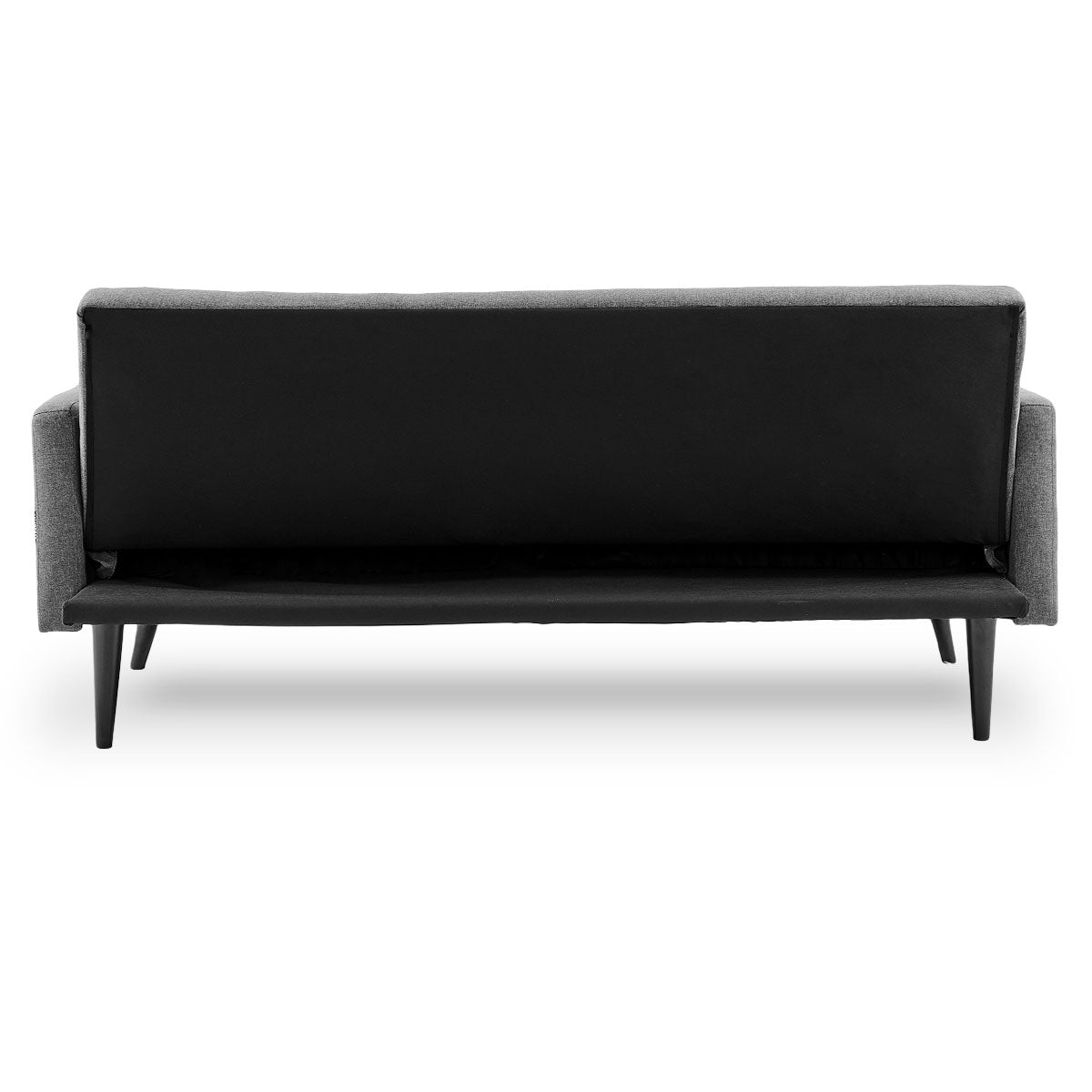 Sarantino Tufted Faux Linen 3-Seater Sofa Bed with Armrests - Light Grey-Furniture &gt; Sofas-PEROZ Accessories