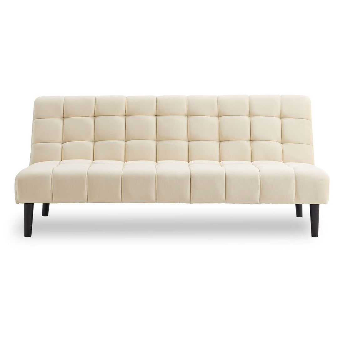 Sarantino Faux Suede Fabric Sofa Bed Furniture Lounge Seat Beige-Furniture &gt; Sofas-PEROZ Accessories