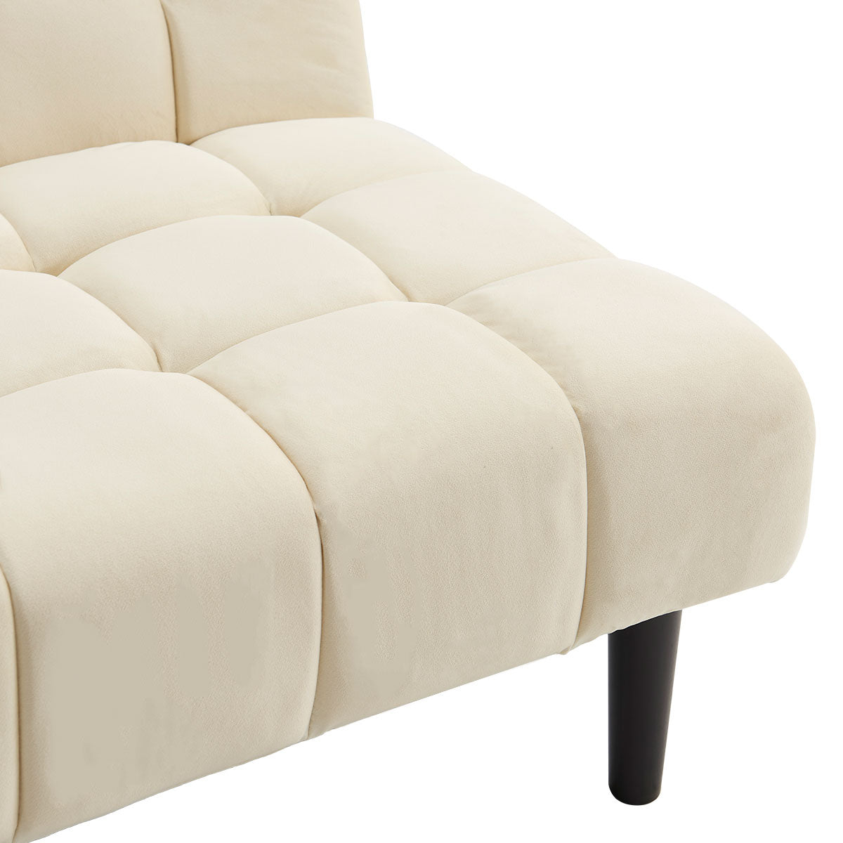Sarantino Faux Suede Fabric Sofa Bed Furniture Lounge Seat Beige-Furniture &gt; Sofas-PEROZ Accessories