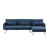 Sarantino Mia 3-Seater Sofa Bed with Chaise & 3 Pillows - Blue-Furniture > Sofas-PEROZ Accessories