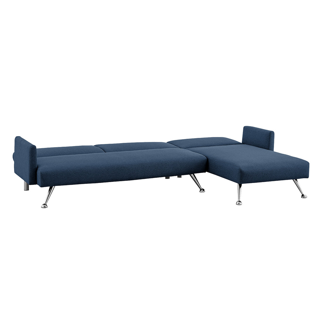 Sarantino Mia 3-Seater Sofa Bed with Chaise &amp; 3 Pillows - Blue-Furniture &gt; Sofas-PEROZ Accessories