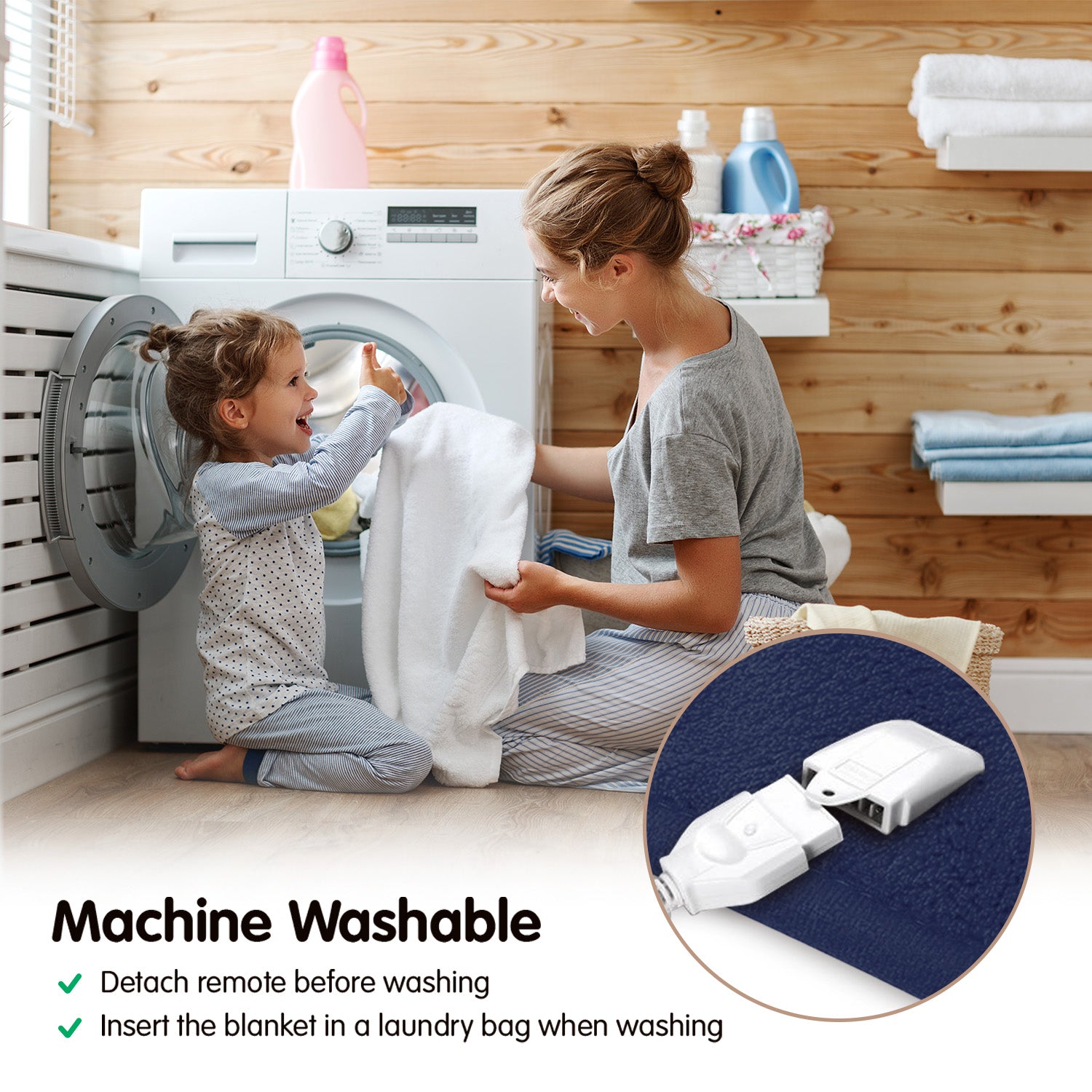 Laura Hill Heated Electric Blanket Coral Warm Fleece Winter Blue-Home &amp; Garden &gt; Bedding-PEROZ Accessories