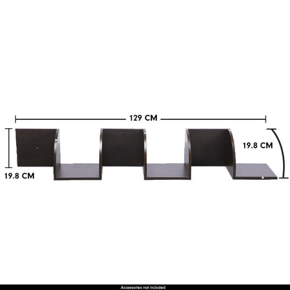 Sarantino 5 Tier Corner Wall Shelf Display Shelves Dvd Book Storage Rack Floating Mounted - Dark Brown-Furniture &gt; Living Room-PEROZ Accessories