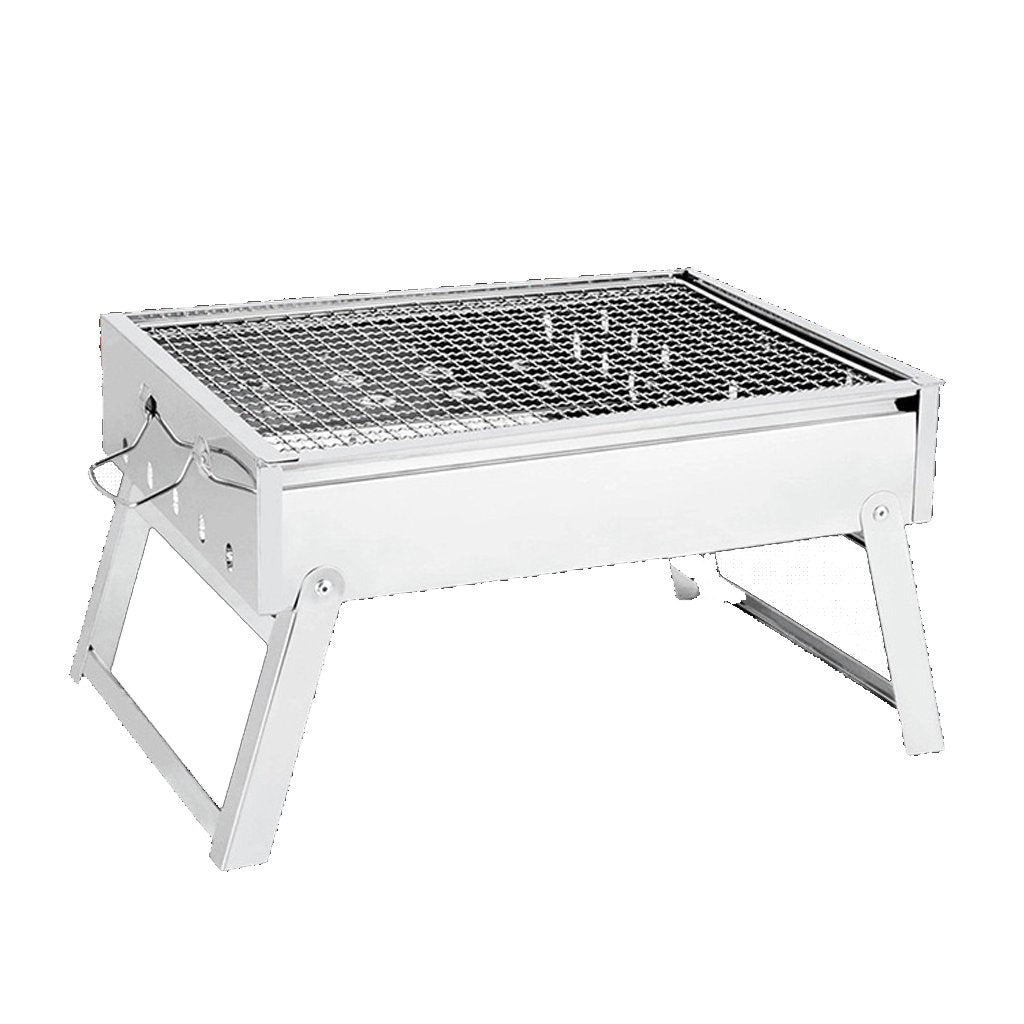 Charcoal BBQ Grill Stainless Steel Portable Outdoor Steel Rack Roaster Smoker-Home &amp; Garden &gt; BBQ-PEROZ Accessories