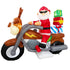 PREORDER Radiant Christmas Lights Elk Motorcycle Gift Xmas Inflatable Santa 2.1m Long-Occasions > Christmas-PEROZ Accessories