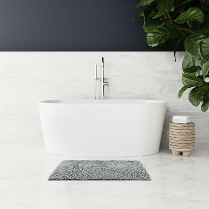 Microfiber Shower &amp; Bathroom Bath Mat Non Slip Soft Pile Design (Beige)-Home &amp; Garden &gt; Bathroom Accessories-PEROZ Accessories