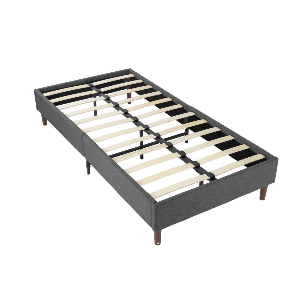 Bed Frame Mattress Foundation (Dark Grey) &amp;