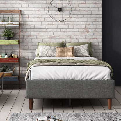 Bed Frame Mattress Foundation (Dark Grey) &amp;