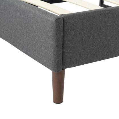 Bed Frame Mattress Foundation (Dark Grey) &amp;