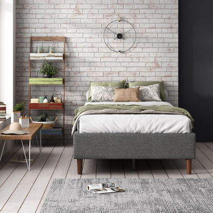 Bed Frame Mattress Foundation (Dark Grey) &amp;