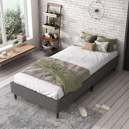 Bed Frame Mattress Foundation (Dark Grey) &amp;
