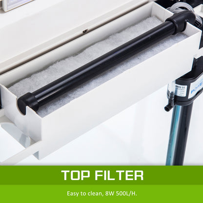 Dynamic Power Aquarium Fish Tank 52L Curved Glass RGB LED-Pet Care &gt; Aquarium-PEROZ Accessories