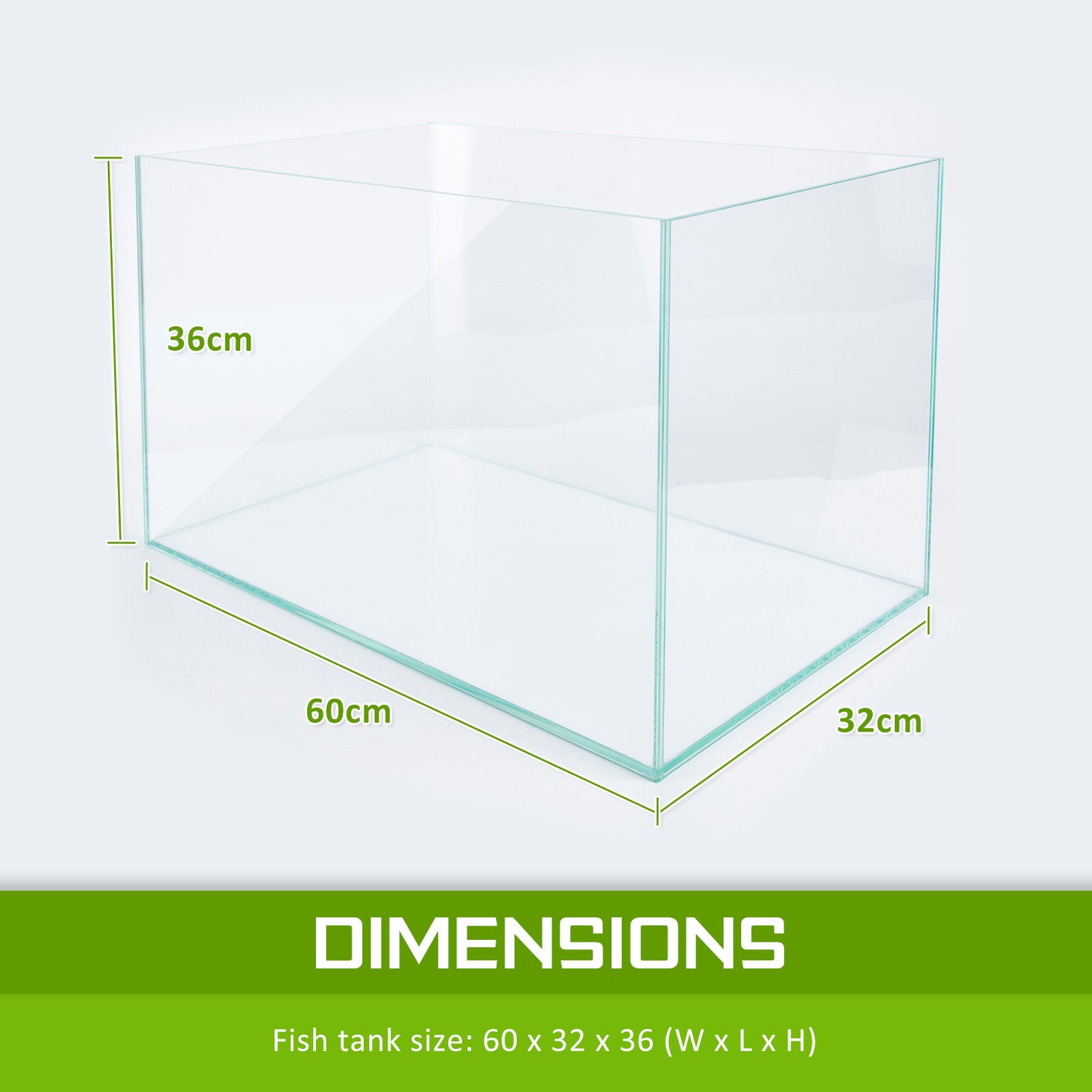 Dynamic Power Aquarium Fish Tank 70L Starfire Glass-Pet Care &gt; Aquarium-PEROZ Accessories