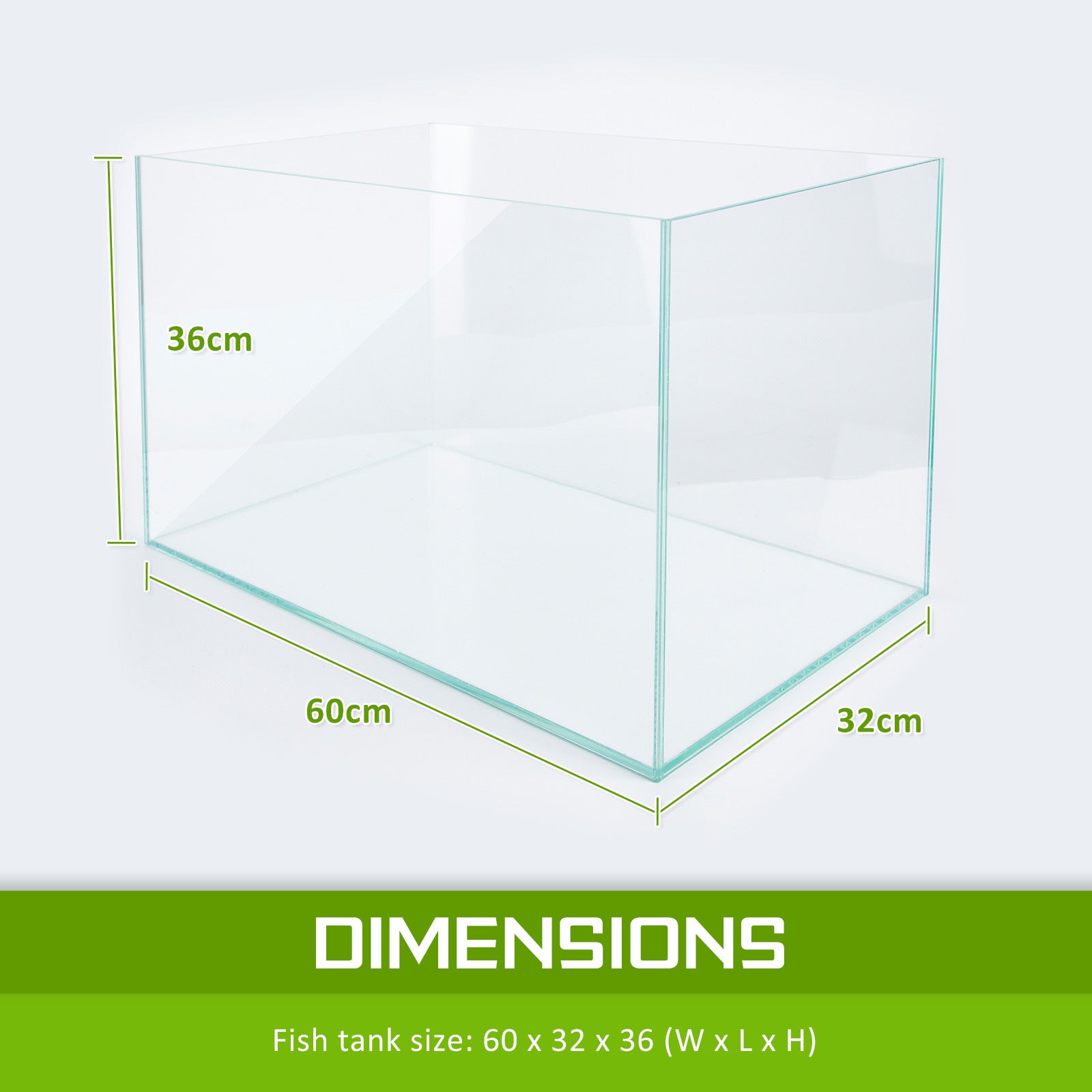 Dynamic Power Aquarium Fish Tank 70L Starfire Glass-Pet Care &gt; Aquarium-PEROZ Accessories