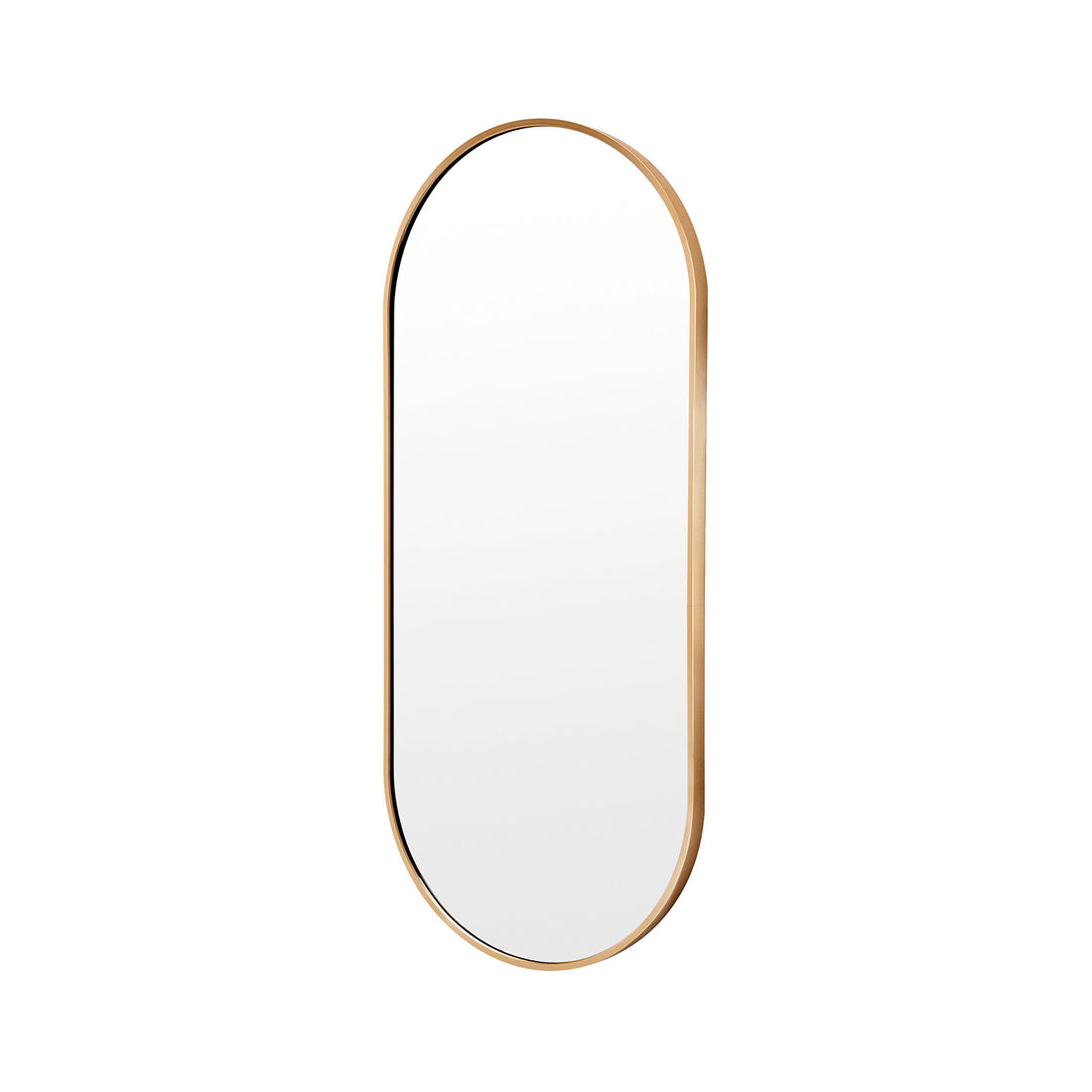 La Bella Gold Wall Mirror Oval Aluminum Frame Makeup Decor Bathroom Vanity 45x100cm-Health &amp; Beauty &gt; Makeup Mirrors-PEROZ Accessories