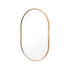 La Bella Gold Wall Mirror Oval Aluminum Frame Makeup Decor Bathroom Vanity 50 x 75cm-Health & Beauty > Makeup Mirrors-PEROZ Accessories