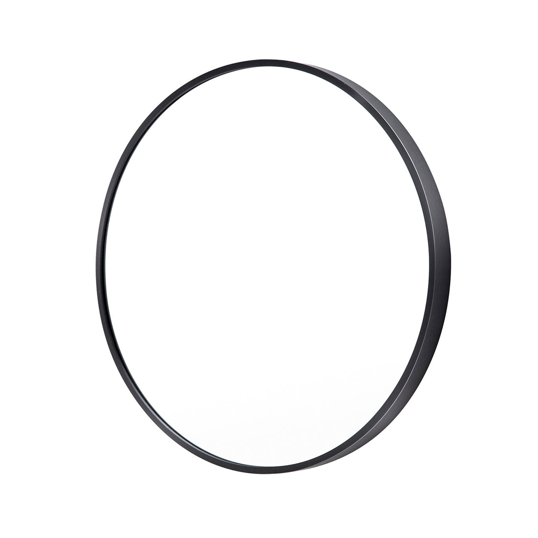 La Bella Black Wall Mirror Round Aluminum Frame Makeup Decor Bathroom Vanity 80cm-Health &amp; Beauty &gt; Makeup Mirrors-PEROZ Accessories
