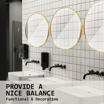 La Bella Gold Wall Mirror Round Aluminum Frame Makeup Decor Bathroom Vanity 50cm-Health &amp; Beauty &gt; Makeup Mirrors-PEROZ Accessories