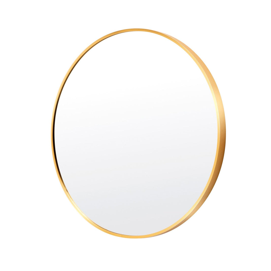 La Bella Gold Wall Mirror Round Aluminum Frame Makeup Decor Bathroom Vanity 80cm-Health &amp; Beauty &gt; Makeup Mirrors-PEROZ Accessories