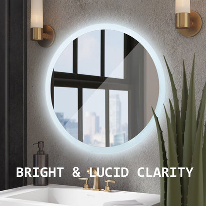 La Bella LED Wall Mirror Round Touch Anti-Fog Makeup Decor Bathroom Vanity 50cm-Health &amp; Beauty &gt; Makeup Mirrors-PEROZ Accessories