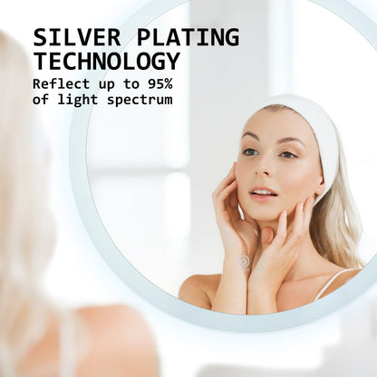 La Bella LED Wall Mirror Round Touch Anti-Fog Makeup Decor Bathroom Vanity 50cm-Health &amp; Beauty &gt; Makeup Mirrors-PEROZ Accessories