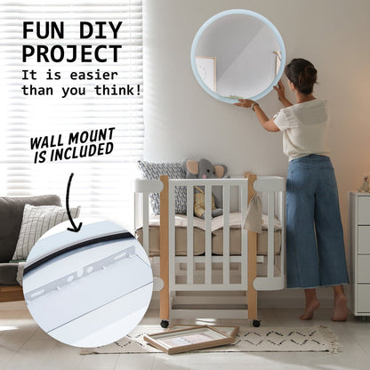 La Bella LED Wall Mirror Round Touch Anti-Fog Makeup Decor Bathroom Vanity 70cm-Health &amp; Beauty &gt; Makeup Mirrors-PEROZ Accessories