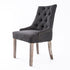 La Bella Black (Charcoal) French Provincial Dining Chair Amour Oak Leg-Furniture > Bar Stools & Chairs-PEROZ Accessories