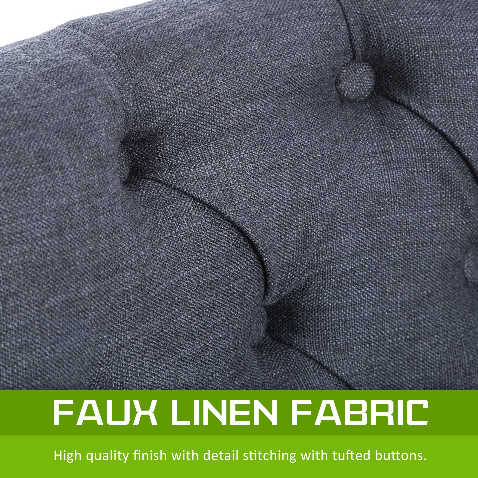 La Bella Black (Charcoal) French Provincial Dining Chair Amour Oak Leg-Furniture &gt; Bar Stools &amp; Chairs-PEROZ Accessories