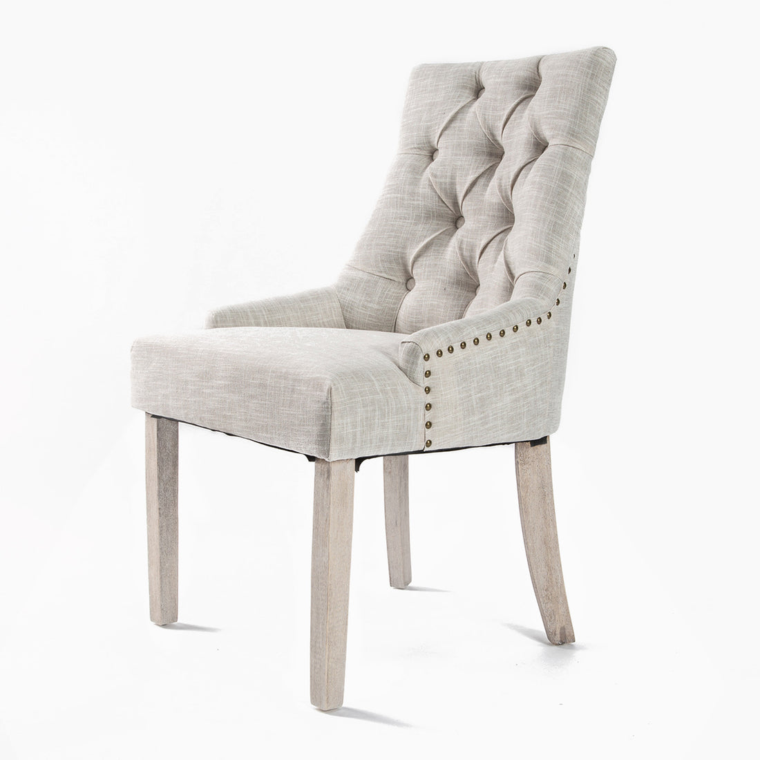 La Bella Cream French Provincial Dining Chair Amour Oak Leg-Furniture &gt; Bar Stools &amp; Chairs-PEROZ Accessories