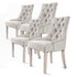 La Bella 4 Set Cream French Provincial Dining Chair Amour Oak Leg-Furniture > Bar Stools & Chairs-PEROZ Accessories