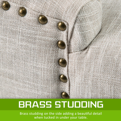 La Bella 4 Set Cream French Provincial Dining Chair Amour Oak Leg-Furniture &gt; Bar Stools &amp; Chairs-PEROZ Accessories