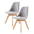 La Bella 2 Set Grey Retro Dining Cafe Chair Padded Seat-Furniture > Bar Stools & Chairs-PEROZ Accessories