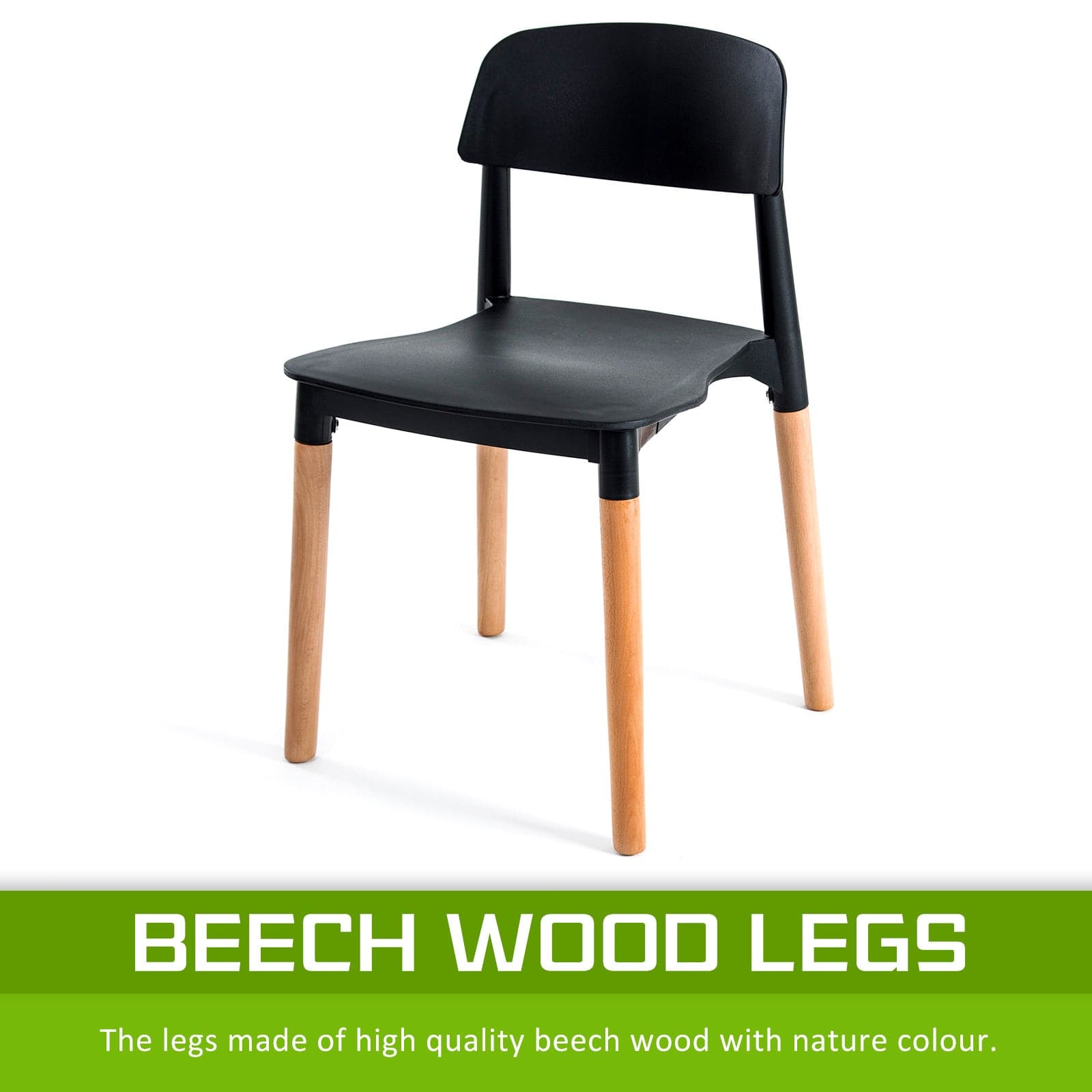 La Bella 4 Set Black Retro Belloch Stackable Dining Cafe Chair-Furniture &gt; Bar Stools &amp; Chairs-PEROZ Accessories