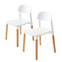 La Bella 2 Set White Retro Belloch Stackable Dining Cafe Chair-Furniture > Bar Stools & Chairs-PEROZ Accessories