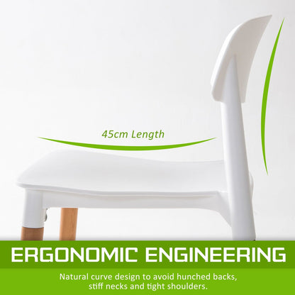 La Bella 2 Set White Retro Belloch Stackable Dining Cafe Chair-Furniture &gt; Bar Stools &amp; Chairs-PEROZ Accessories