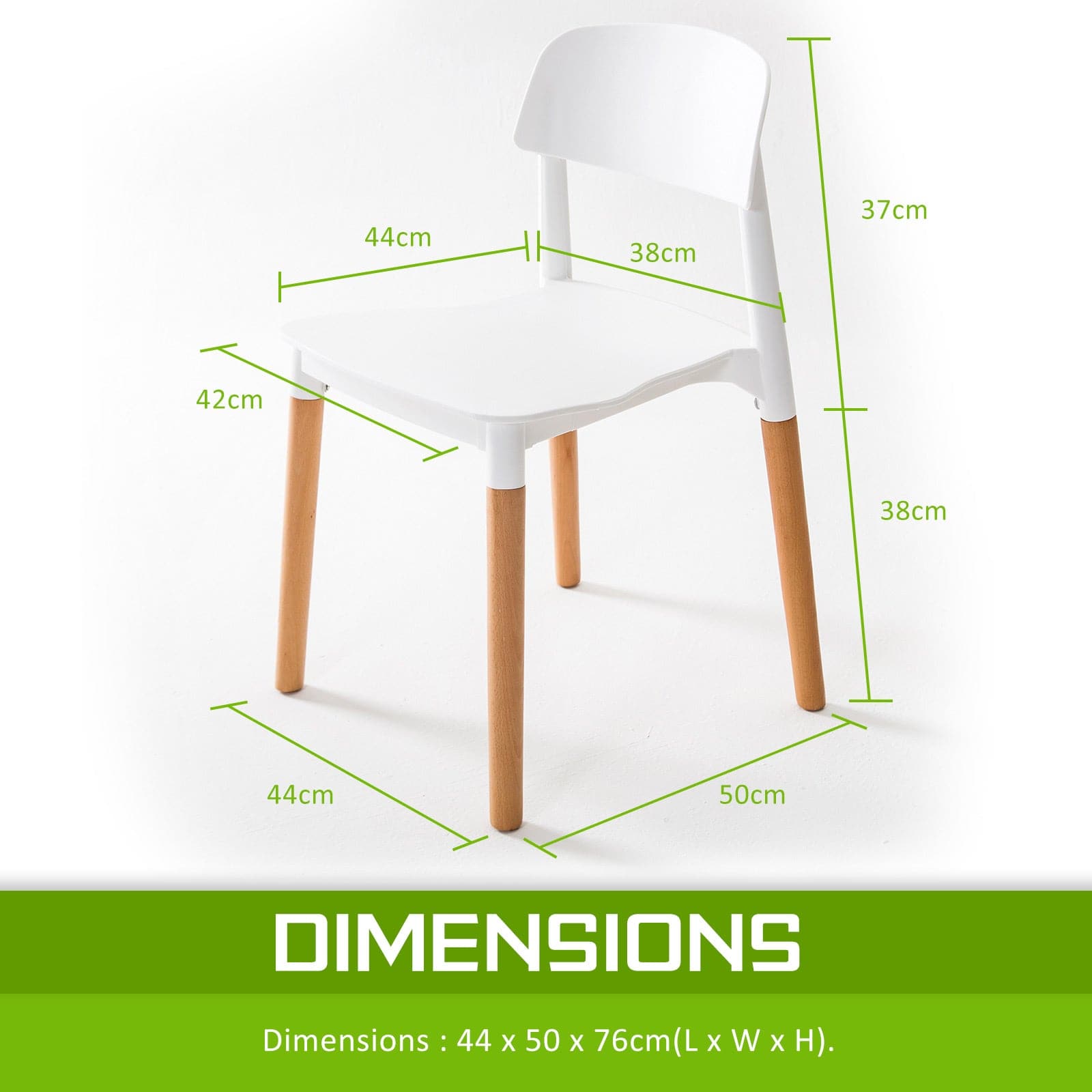 La Bella 2 Set White Retro Belloch Stackable Dining Cafe Chair-Furniture &gt; Bar Stools &amp; Chairs-PEROZ Accessories