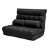 La Bella Double Seat Couch Bed Black Sofa Gemini Leather-Furniture > Sofas-PEROZ Accessories