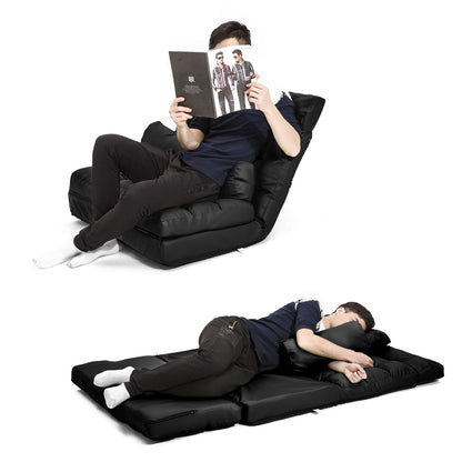 La Bella Double Seat Couch Bed Black Sofa Gemini Leather-Furniture &gt; Sofas-PEROZ Accessories