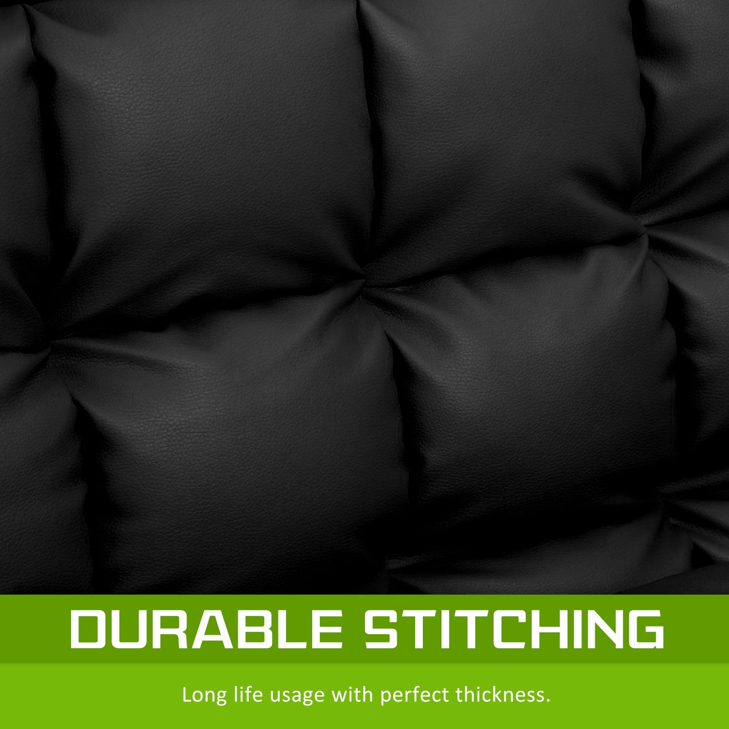 La Bella Double Seat Couch Bed Black Sofa Gemini Leather-Furniture &gt; Sofas-PEROZ Accessories