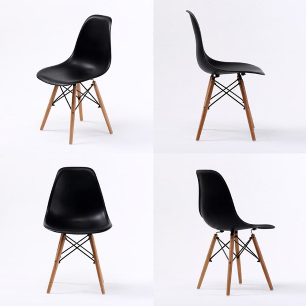 La Bella 2 Set Black Retro Dining Cafe Chair DSW PP-Furniture &gt; Bar Stools &amp; Chairs-PEROZ Accessories
