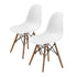 La Bella 2 Set White Retro Dining Cafe Chair DSW PP-Furniture > Bar Stools & Chairs-PEROZ Accessories