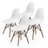La Bella 4 Set White Retro Dining Cafe Chair DSW PP-Furniture > Bar Stools & Chairs-PEROZ Accessories