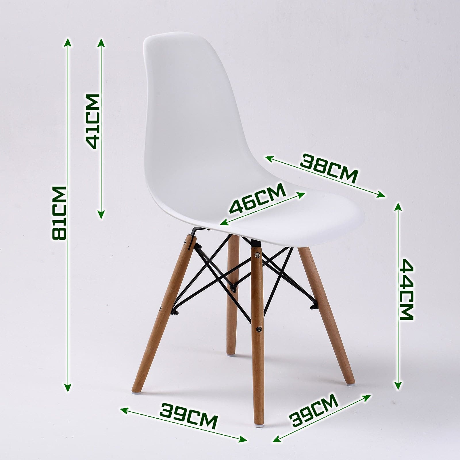 La Bella 4 Set White Retro Dining Cafe Chair DSW PP-Furniture &gt; Bar Stools &amp; Chairs-PEROZ Accessories